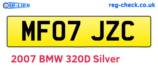 MF07JZC are the vehicle registration plates.