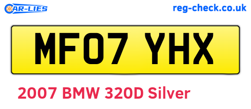 MF07YHX are the vehicle registration plates.