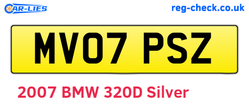 MV07PSZ are the vehicle registration plates.