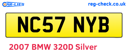 NC57NYB are the vehicle registration plates.