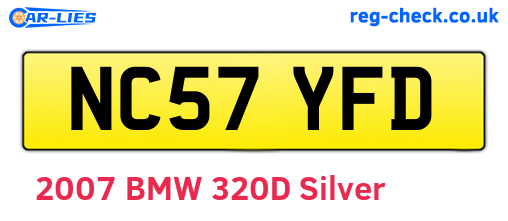 NC57YFD are the vehicle registration plates.
