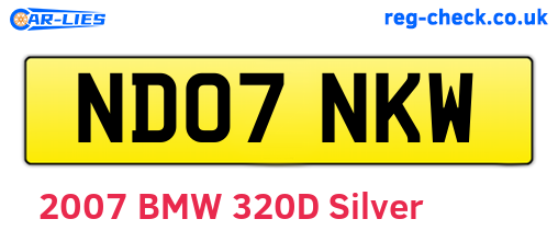 ND07NKW are the vehicle registration plates.