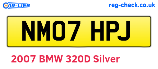 NM07HPJ are the vehicle registration plates.