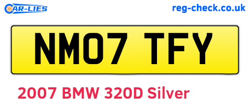 NM07TFY are the vehicle registration plates.