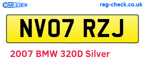 NV07RZJ are the vehicle registration plates.