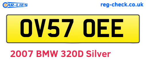 OV57OEE are the vehicle registration plates.