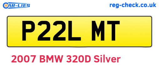 P22LMT are the vehicle registration plates.