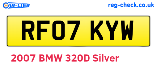 RF07KYW are the vehicle registration plates.