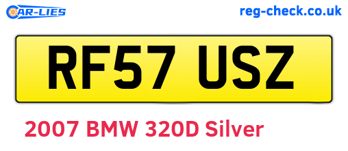 RF57USZ are the vehicle registration plates.