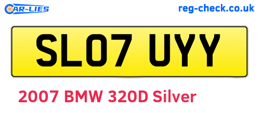 SL07UYY are the vehicle registration plates.