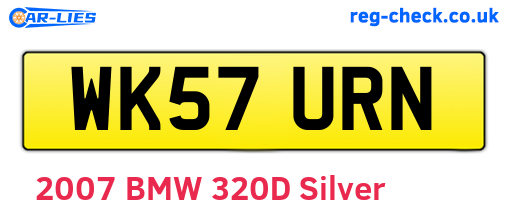 WK57URN are the vehicle registration plates.