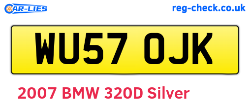 WU57OJK are the vehicle registration plates.