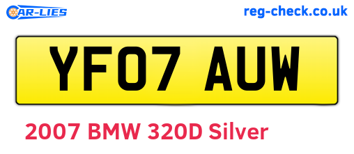 YF07AUW are the vehicle registration plates.