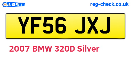 YF56JXJ are the vehicle registration plates.