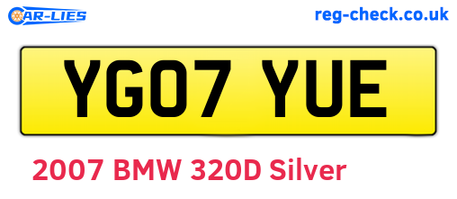 YG07YUE are the vehicle registration plates.