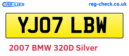 YJ07LBW are the vehicle registration plates.