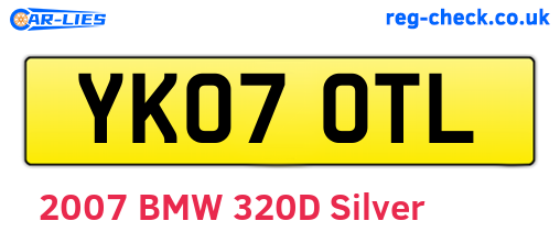 YK07OTL are the vehicle registration plates.