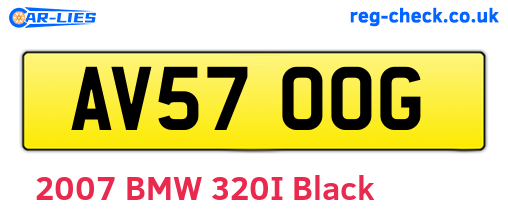 AV57OOG are the vehicle registration plates.