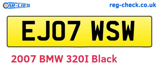 EJ07WSW are the vehicle registration plates.