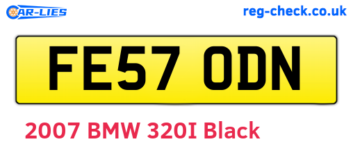 FE57ODN are the vehicle registration plates.