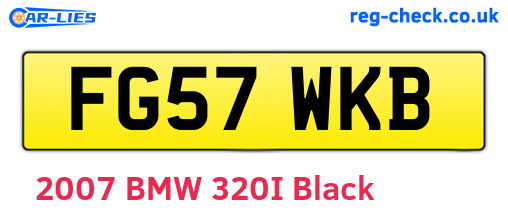 FG57WKB are the vehicle registration plates.