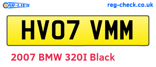 HV07VMM are the vehicle registration plates.