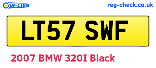 LT57SWF are the vehicle registration plates.