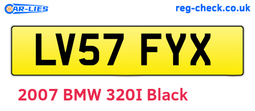 LV57FYX are the vehicle registration plates.