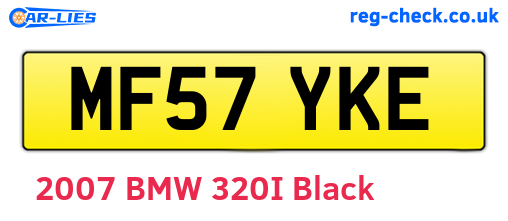 MF57YKE are the vehicle registration plates.