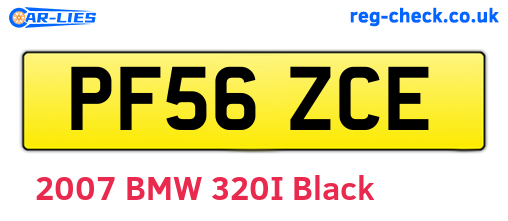 PF56ZCE are the vehicle registration plates.