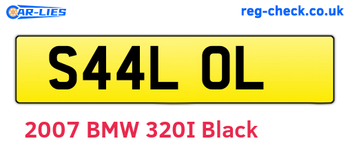 S44LOL are the vehicle registration plates.