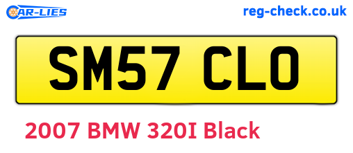 SM57CLO are the vehicle registration plates.