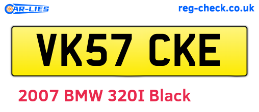 VK57CKE are the vehicle registration plates.