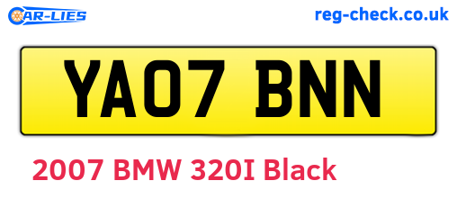 YA07BNN are the vehicle registration plates.