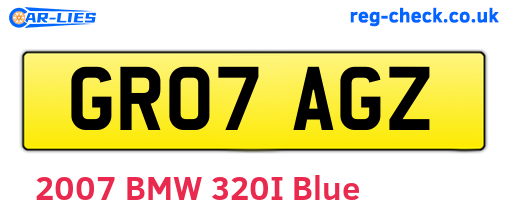 GR07AGZ are the vehicle registration plates.