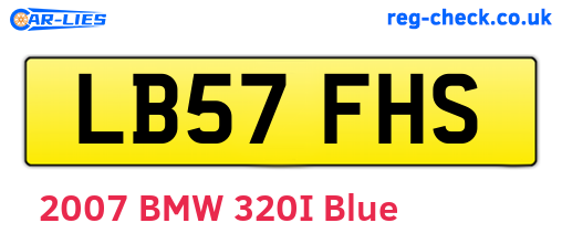 LB57FHS are the vehicle registration plates.