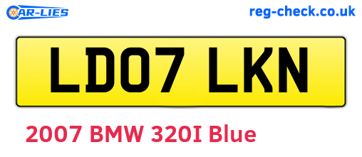 LD07LKN are the vehicle registration plates.