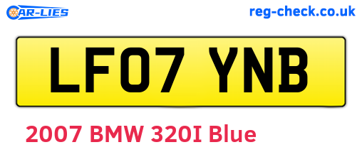 LF07YNB are the vehicle registration plates.