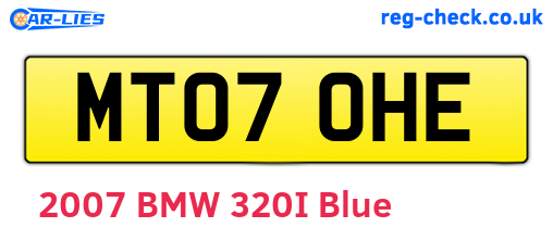 MT07OHE are the vehicle registration plates.