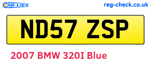 ND57ZSP are the vehicle registration plates.