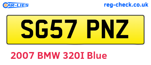 SG57PNZ are the vehicle registration plates.