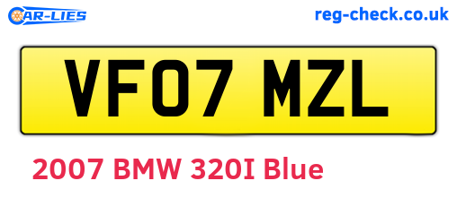 VF07MZL are the vehicle registration plates.