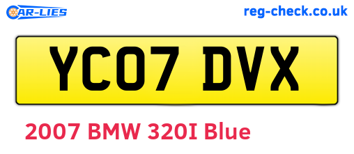 YC07DVX are the vehicle registration plates.