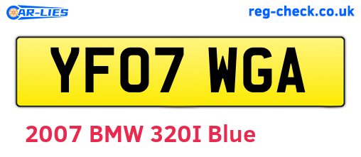 YF07WGA are the vehicle registration plates.