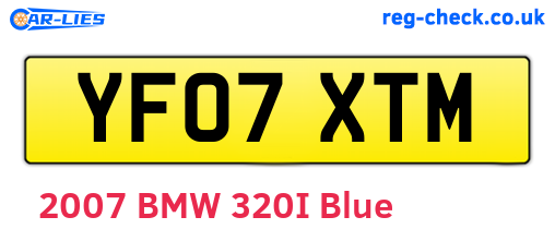 YF07XTM are the vehicle registration plates.
