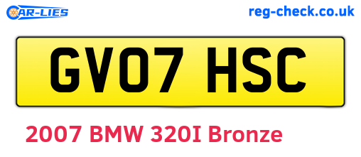 GV07HSC are the vehicle registration plates.