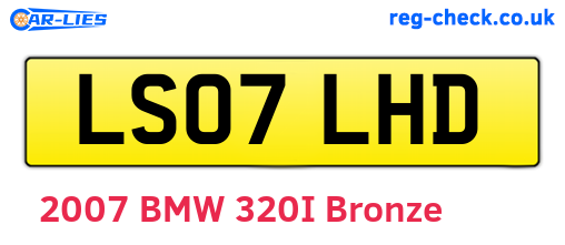 LS07LHD are the vehicle registration plates.