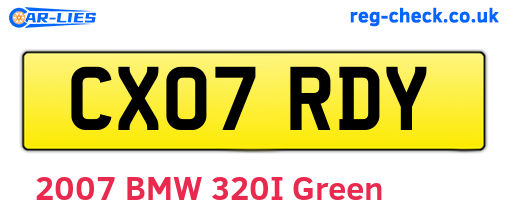 CX07RDY are the vehicle registration plates.