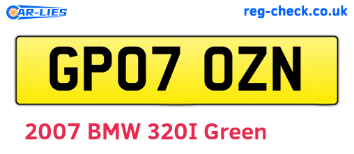 GP07OZN are the vehicle registration plates.