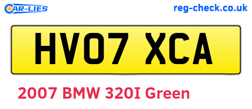 HV07XCA are the vehicle registration plates.